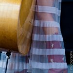 Shelby Means stylin' with Della Mae at The Festy 2013 - photo © Gina Elliott Photographer