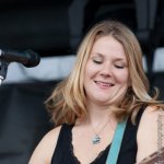 Celia Woodsmith with Della Mae at The Festy 2013 - photo © Gina Elliott Photographer