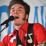 Christopher Malpass with The Malpass Brothers at the 2016 Delaware Valley Bluegrass Festival - photo by Frank Baker