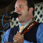 Tom Feller with Feller & Hill at the 2013 Delaware Valley Bluegrass Festival - photo by Frank Baker
