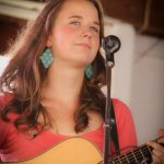Courtney Hartmann with Della Mae at the 2013 Delaware Valley Bluegrass Festival - photo by Frank Baker