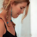 Shelby Means with Della Mae at the 2013 Delaware Valley Bluegrass Festival - photo by Frank Baker