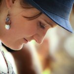 Kimber Ludiker with Della Mae at the 2013 Delaware Valley Bluegrass Festival - photo by Frank Baker