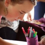 Courtney Hartmann with Della Mae at the 2013 Delaware Valley Bluegrass Festival - photo by Frank Baker