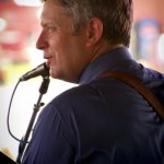 Eric Gibson with The Gibson Brothers at the 2013 Delaware Valley Bluegrass Festival - photo by Frank Baker