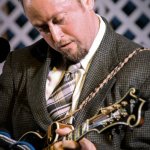 Jesse Brock with The Gibson Brothers at the 2013 Delaware Valley Bluegrass Festival - photo by Frank Baker