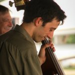 Andrew Conklin with Laurie Lewis & the Right Hands at the 2013 Delaware Valley Bluegrass Festival - photo by Frank Baker