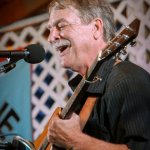 Scott Huffman with Laurie Lewis & the Right Hands at the 2013 Delaware Valley Bluegrass Festival - photo by Frank Baker