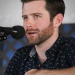 Sean McComiskey with Charm City Junction at the 2016 Delaware Valley Bluegrass Festival - photo by Frank Baker