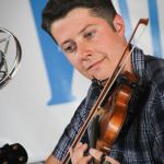 Patrick McAvinue with Charm City Junction at the 2016 Delaware Valley Bluegrass Festival - photo by Frank Baker