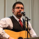 Dustin Pyrtle with Doyle Lawson & Quicksilver at the Ruritan Club in Galax, VA (4/6/13) - photo by Judith Burnette