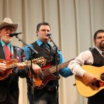 Doyle Lawson, Corey Hensley and Dustin Pyrtle at the Ruritan Club in Galax, VA (4/6/13) - photo by Judith Burnette