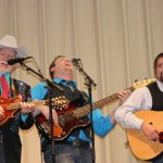 Doyle Lawson, Corey Hensley and Dustin Pyrtle at the Ruritan Club in Galax, VA (4/6/13) - photo by Judith Burnette