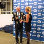 Doyle Lawson being interviewed by Y'all Wire at the 2012 ICM Awards - photo by Sherri George