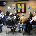 Pete Wernick leading the Advanced Banjo Camp - photo by Valerie Gabehart