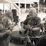Larry Stephenson, Rhonda Vincent, David Parmley, Dale Perry, and Bobby Osborne at the party held Lance LeRoy's honor - photo © Dreama Stephenson Photography