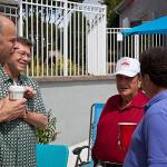 Eddie Stubbs, Dan Hays, Bobby Osborne, and Larry Stephenson at the party held Lance LeRoy's honor - photo © Dreama Stephenson Photography