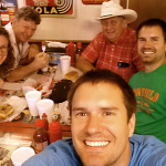 Driven enjoying a BBQ supper in Winston Salem before World of Bluegrass