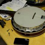 Banjo bench at Pandolfi's - photo © 2012 by G. Milo Farineau