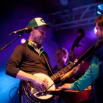Chris Pandolfi with The Infamous Stringdusters at the 2013 Festy - photo © Gina Elliott Photography