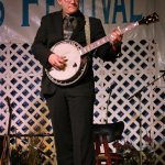 Jessie Baker with Dailey & Vincent at the 2014 Delaware Valley Bluegrass Festival - photo by Frank Baker