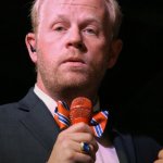 Jamie Dailey with Dailey & Vincent at the 2014 Delaware Valley Bluegrass Festival - photo by Frank Baker