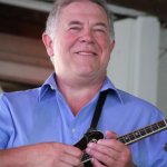 Gary Darling with Bob Amos & Catamount Crossing at the 2014 Delaware Valley Bluegrass Festival - photo by Frank Baker