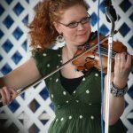 Becky Buller with Dale Ann Bradley at Delaware Valley (September 2012) - photo by Frank Baker