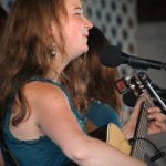 Courtney Hartman with Della Mae at Delaware Valley (September 2012) - photo by Frank Baker