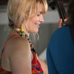 Shelby Means with Della Mae at Delaware Valley (September 2012) - photo by Frank Baker