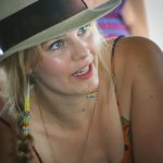 Shelby Means with Della Mae at Delaware Valley (September 2012) - photo by Frank Baker