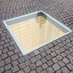 Burned books memorial in Berlin during the Po' Ramblin' Boys' 2016 Back To The Mountains EuroTour