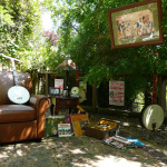 The Distance Between Two Points set, with banjos floating in the trees!