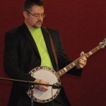 Sim Daley with the Tina Adair Band at Fan Fest 2012 - photo by Dan Loftin