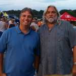 Mickey Harris with Captain Wild Bill Wickrowski from Deadliest Catch at the Food City Race Night in Bristol, TN (August 22, 2013)