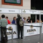 David Morris registering at World of Bluegrass 2016 - photo by Frank Baker