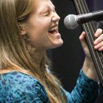 Ashley Stewart with Circa Blue on the Masters Stage at World of Bluegrass 2016 - photo by Frank Baker
