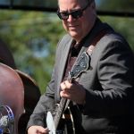 Ned Luberecki with Becky Buller Band at Wide Open Bluegrass 2016 - photo by Frank Baker