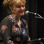 Valerie Smith sings in a songwriter showcase at Wide Open Bluegrass 2016 - photo by Frank Baker