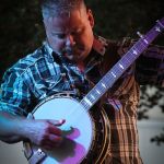 Rusty Breedlove with Johnny and Jeanette Williams at Wide Open Bluegrass 2016 - photo by Frank Baker