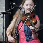 Samantha Snyder at the fiddle workshop during Wide Open Bluegrass 2016 - photo by Frank Baker