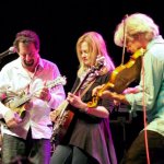 Mike Marshall and Darol Anger with the Alison Brown band at FreshGrass 2013 - photo by Dave Hollender