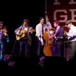 Luke Bulla, Bryan Sutton, Barry Bales, Noam Pikelney and Jesse Cobb at FreshGrass 2013 - photo by Dave Hollender