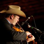 Dewey Brown with Ralph Stanley at FreshGrass 2013 - photo by Dave Hollender