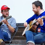 Joe Walsh and Grant Gordy at FreshGrass 2013 - photo by Dave Hollender