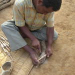 Making sarangi tuners - photo by Tara Linhardt
