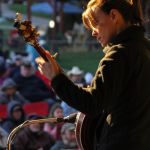 Kristin Scott Benson with The Grascals at the May 2016 Gettysburg Bluegrass Festival - photo by Frank Baker