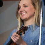 Carly Arrowood with Darin & Brooke Aldridge at the May 2016 Gettysburg Bluegrass Festival - photo by Frank Baker