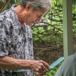 Ron Thomasson signing CDs at the May 2016 Gettysburg Bluegrass Festival - photo by Frank Baker