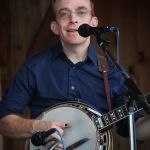 Mark Delaney with Danny Paisley at the August 2016 Gettysburg Bluegrass Festival - photo by Frank Baker